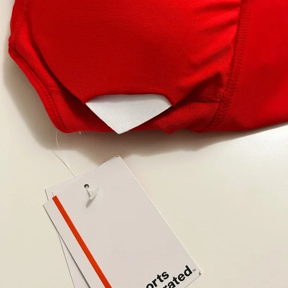 NWT: Sports Illustrated Red Strappy Racerback Sports Bra - Picture 4 of 7